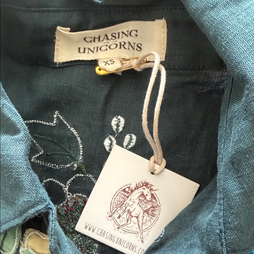 Rare CU Blue/Green She Rides Wild Horses jumpsuit BNWT - Picture 5 of 11
